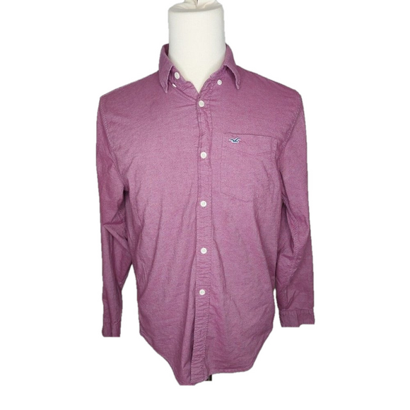 Hollister Other - Hollister Mens Large Button Up Shirt Epic Flex Stretch LS Classic Fit Mauve Pink